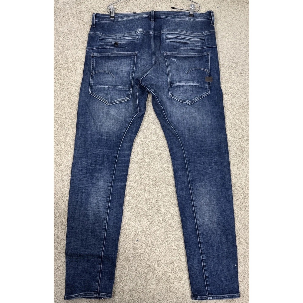 G-Star Raw D Staq 3D Slim Jeans Men's 38x34 Distressed Denim Streetwear Hip-Hop - Picture 7 of 16